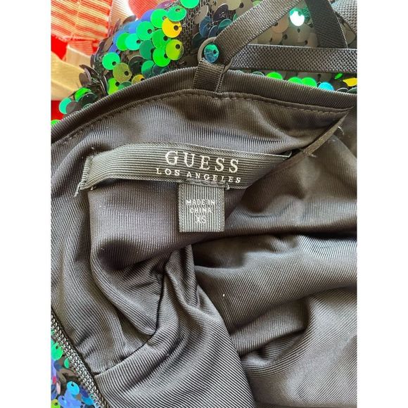 Green Sequin Spaghetti Strap Cami - Picture 7 of 8